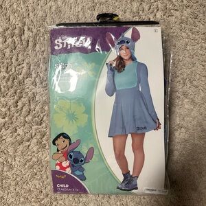 Disney Stitch Blue Hooded Dress with Gloves